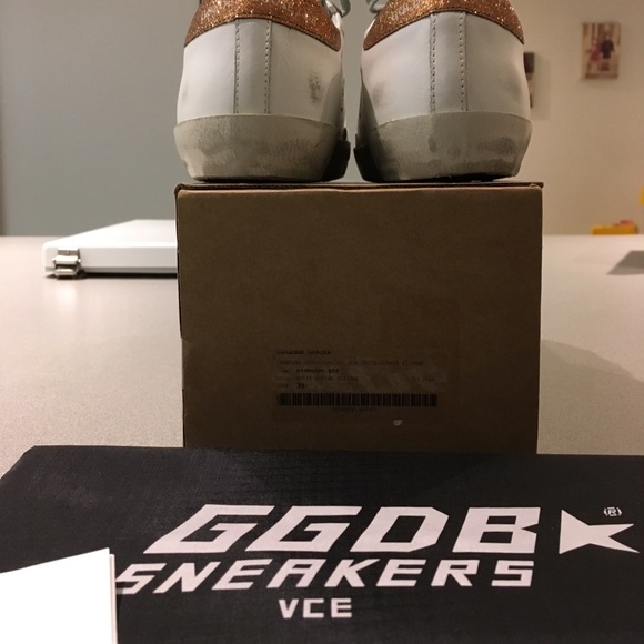 Golden Goose Superstar Leather Glitter Sneaker NIB - Picture 2 of 6